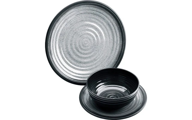 Flamefield Granite Melamin Geschirr-Set 12-tlg. Grey 3 Flamefield Granite Melamin Geschirr-Set 12-tlg. Grey