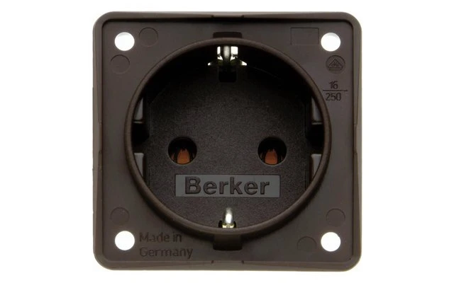 Schutzkontakt-Einbausteckdose Anthrazit 3 Schutzkontakt-Einbausteckdose Anthrazit