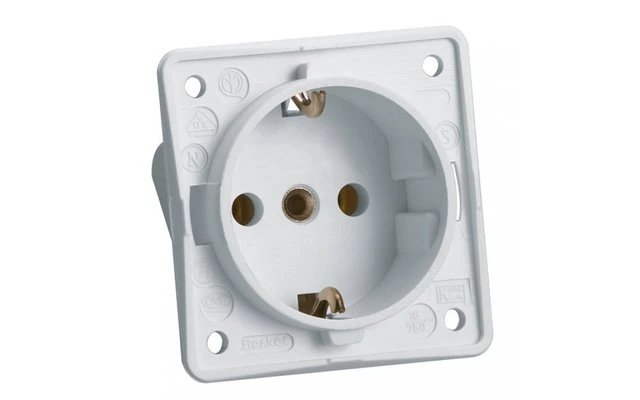 Schutzkontakt-Einbausteckdose Anthrazit 4 Schutzkontakt-Einbausteckdose Anthrazit – Bild 2