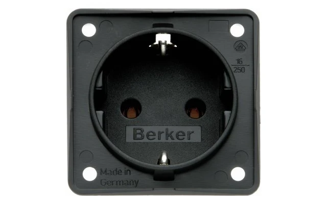 Schutzkontakt-Einbausteckdose Anthrazit 5 Schutzkontakt-Einbausteckdose Anthrazit – Bild 3