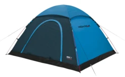 Camping Ausrüstung Geschäft 39 High Peak Monodome XL Freistehendes Einfachdach Kuppelzelt 4 Personen Blau/grau